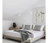 GRUPA Arigato wall light, 2-bulb, 70 cm, white
