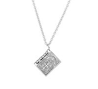 grupan Openable Bible Cross Pendant Necklace, 925 Sterling Silver Bible Verse Religious Christian Necklace, Engraved Religious Lockets Cross Pendant for Men