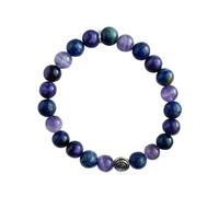 grupan Remember Who The Fuck You Are Bracelet, Crystal Healing Beaded Elasticity Bracelet, Inspirational Bracelet for Men Women, Beaded Charm Jewelry Gift (B*tch You Got This)