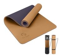 Gruper TPE Yoga Mat,Pro Yoga Mat Eco Friendly Non Slip Fitness Exercise Mat with Carrying Strap,Workout Mat for Yoga, Pilates and Floor Exercises 183 x 61 x 0.6CM