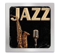 Grupo Erik 12" Vinyl Record Frame - Silver Frame | Vinyl Display 32 x 32 cm, MDF + Plastic Front Panel | Album Cover Frames, Music Gifts For Men & For Women, Wall Decor