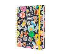 Grupo Erik 2026 Diary A5 Week To View - The Simpsons Gifts | A5 Weekly Planner 2026 With Diary Stickers, Pocket, Bookmarks, January 2026 - December 2026 | The Simpsons Merchandise