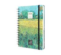 Grupo Erik 2026 Diary A5 Week To View - Van Gogh Gifts | A5 Weekly Planner 2026 With Diary Stickers, Pocket, Bookmarks, January 2026 - December 2026 | Art Gifts