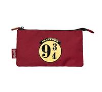 Grupo Erik Harry Potter 3-Compartment Kids Pencil Case | Triple Pocket, Cosmetic Case, Large | Harry Potter Merchandise, Stationery