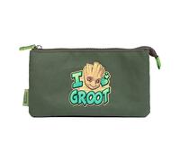 Grupo Erik 3 Compartment Pencil Case - Marvel Groot Gifts | School Pencil Case, Cute Makeup Bag, Back to School Supplies, Office Stationery Supplies | Marvel Stationery Gifts
