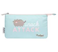 Grupo Erik Pencil Case Pusheen - 3-Compartment Triple Pocket, Large - Blue (Pack of 2)