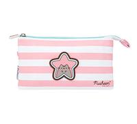 Grupo Erik Pusheen Pencil Case | 3 Compartments Kids Pencil Case | Triple Pocket Pencil Case | Cosmetic Case | Large Pencil Case | Cute Gifts | Pusheen Gifts