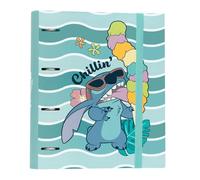 Grupo Erik 4 Ring Binder A4 - Disney Stitch Stationery | 10.6 x 12.6 inches - 27 x 32 cm - A4 Ring Binder Folder, Document Folder | Stitch Gifts, Disney Stationery