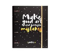 Grupo Erik 4 Ring Binder A4 - Glitter Stars | 10.6 x 12.6 inches - 27 x 32 cm - A4 Ring Binder Folder, Document Folder | Cute Stationery Gifts