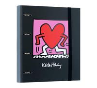 Grupo Erik Ring Binder A4 - Keith Haring | 4 Ring Binder 10.6 x 12.6 inches - 27 x 32 cm | A4 Ring Binder Folder, Document Folder | Graffiti Art Gifts