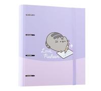 Grupo Erik Ring Binder A4 - Pusheen | 4 Ring Binder 10.6 x 12.6 inches - 27 x 32 cm | A4 Ring Binder Folder, Document Folder | Pusheen Gifts, Pusheen Cat Stationery