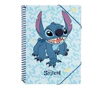 Grupo Erik Disney Stitch A4 Display Folder | 30 Pockets - Propylene Sleeves | A4 Display Book, Document Envelope with Velcro Closure | Stitch Gifts, Stitch Disney Gifts