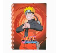 Grupo Erik Naruto Shippuden A4 Display Folder | 30 Pockets - Propylene Sleeves | A4 Display Book, Document Envelope with Velcro Closure | Naruto Manga, Anime Gifts
