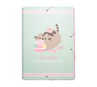 Grupo Erik A4 Folder - Pusheen | 3 Flap Folder 13.4 x 10 inches - 34 x 25.5 cm | Document Organiser, School Folders, Document Folder | Pusheen Gifts, Pusheen Cat Stationery
