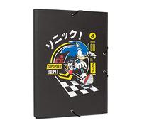 Grupo Erik A4 Folder - Sonic The Hedgehog | 3 Flap Folder 13.4 x 10 inches - 34 x 25.5 cm | Document Organiser, School Folders, Document Folder | Sonic Gifts
