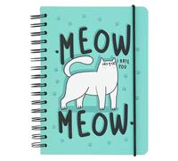 Grupo Erik A5 Notebook Cat Meow Meow | Bullet Journal Notebooks, Dotted Notebook A5 Sketchbook | Cat Stationery Gifts Under 10 Pounds, Gifts For Cat Lovers