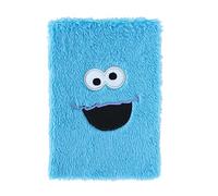 Grupo Erik A5 Notebook Hardback - Sesame Street Cookie Monster Gifts | Plush Cover, Bullet Journal Dotted Note Book, Dotted Notebook A5 Sketchbook | Cute Stationery Gifts