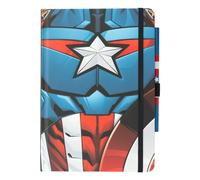 Grupo Erik Marvel Captain America Premium A5 Notebook With Pen | Notebooks A5 | Notepads A5 | A5 Notepad | Dotted Journal | Dotted Notebook | Sketchbook A5 | Captain America Gifts