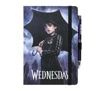 Grupo Erik A5 Notebook & Pen Set - Wednesday Addams Gifts | Projector Pen, Lined Journal Note Book, Lined Notebook A5 Sketchbook | Wednesday Gifts Under 15 Pounds