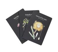 Grupo Erik A5 Notebook Set - Sleepless Garden | 3 A5 Notebooks - Lined, Plain, Dotted - 32 sheets (64 pages) | Flower Notebook, Cute Stationery Gifts Under 15 Pounds