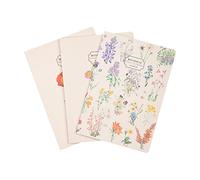 Grupo Erik A5 Notebook Set - Wild Flowers Stationery Gifts for Women | 3 A5 Notebooks - Lined, Plain, Dotted - 32 sheets (64 pages) | Flower Notebook, Cute Stationary Gifts under 10 Pounds
