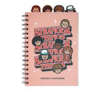 Grupo Erik A5 Project Notebook With 4 Dividers - Stranger Things Merchandise | Notepad A5 Notebook With Dividers, Project Planner | Stranger Things Gifts