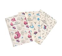 Grupo Erik A6 Notebook Set - Disney Alice In Wonderland Gifts | 3 A6 Notebooks - Lined, Plain, Dotted - 32 sheets (64 pages) | Disney Stationery Gifts Under 15 Pounds