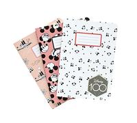 Grupo Erik Disney 100 Mickey Pack Of 3 A6 Notebooks | A6 Notebook | Notebooks A6 | Notepads A6 | A6 Notepad | Cute Stationery | Mickey Mouse Gifts | Disney Gifts
