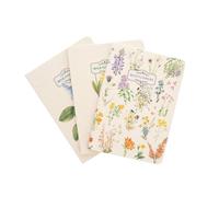Grupo Erik Botanical Wild Flowers Pack of 3 A6 Notebooks | A6 Notebook | Notebooks A6 1 Notepads A6 | A6 Notepad | Cute Stationery | Cute Gifts | Flower Gifts