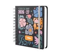 Grupo Erik Academic Diary 2026-2027 Page a Day - Floral Cubes | Back to School Planner 2026-2027, Mid Year Diary 2026 2027 Day per Page | Stationery Gifts