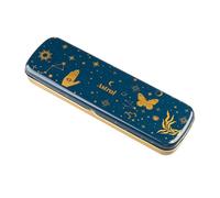 Grupo Erik Astral Pencil Tin with Colouring Pencils - Cute Stationery Gifts | Metal Pencil Case 21 x 8.5 x 2.5 cm, 12 Drawing Pencils, Pen Case for Adults, University Essentials Stationery