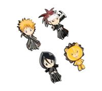 Grupo Erik Bleach Set of 4 Enamel Pins - Manga Gifts, Anime Merch | Cute Pin Badges, Bag Pins | Bleach Merchandise, Anime Gifts under 15 Pounds, Gifts for Friends