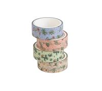 Grupo Erik Botanical Cacti 4 Rolls Washi Tape - Scrapbook Tape For DIY - Washi Tape For Scrapbooking - Decorative Masking Tape - Scrapbooking Supplies - Scrapbook Accessories - Gift Wrapping