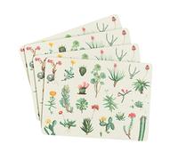 Grupo Erik Botanical Cacti Table Placemats Set Of 4-11 x 8 inches / 28 x 20 cm - Cork Placemats - Beermat - Drip Mat - Outdoor Placemats - Creative Tops Placemats