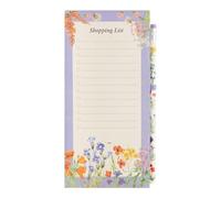 Grupo Erik Botanical Wild Flowers Magnetic Organiser - Magnetic Shopping List - 4 x 8 inches / 10 x 21 cm - Magnetic Notepad - Magnetic Fridge Notepad - Flower Gifts