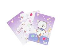 Grupo Erik A6 Notebook Set - BT21 Kawaii Stationery | 3 A6 Notebooks - Lined, Plain, Dotted - 32 sheets (64 pages) | RJ BT21 Merch, Kawaii Stuff, Cute Stationery Gifts Under 15 Pounds