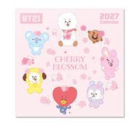Grupo Erik BT21 Wall Calendar 2027 UK - Kawaii Gifts, Merchandise | Official BT21 Calendar 2027 | Square Wall Planner Month to View, Family Calendar 2027 UK | BT21 Merch, Kawaii Stuff