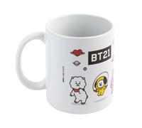 Grupo Erik BT21 Official Merchandise Universtar Ceramic Mug | 35 cl - 350 ml | 3.74 x 3.15 inch - 9.5 x 8 cm | BT21 Mug | Coffee Mug | Tea Mug | BT21 Gifts | BT21 Merchandise