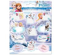 Grupo Erik, Christmas Labels Sticker Frozen Merry Christmas; Pack of 16 Adhesive Labels for Christmas in Italian, to Use as Gift Tags, to Personalize Christmas Gifts