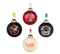 Grupo Erik Christmas Tree Decorations Set Of 4 Baubles - Stranger Things Merchandise | Xmas Tree Decorations, Christmas Ornaments, Xmas Baubles | Stranger Things Merchandise