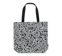 Grupo Erik Cotton Tote Bag Keith Haring | 17.7 x 18.1 x 3.9 inches - 45 x 46 x 10 cm | Canvas Tote Bag, Cotton Bag Beach, Canvas Bag Shopper | Graffiti Art Gifts