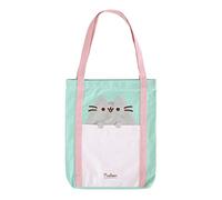 Grupo Erik Cotton Tote Bag with Zip - Pusheen Gifts for Cat Lovers | Canvas Tote Bag with Compartments, Reusable Shopping Bags, Shoulder Bags | Pusheen Cat Gifts Kawaii