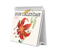 Grupo Erik Desk Calendar 2026 - Vintage Flowers Calendar 2026 Month To View | Monthly Desk Planner, Desktop Gifts Under 10 Pounds | Flowers Gifts For Friends