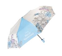 Grupo Erik Disney Alice in Wonderland Compact Umbrella - Gifts, Merchandise | Lightweight, Foldable & with Cover, Small Travel Umbrella, Kids Umbrella Girls & Boys | Disney Gifts under 20 Pounds, Merch