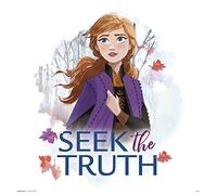 Grupo Erik Disney Frozen Seek The Truth Canvas Print, Multi-Colour, 30 x 30 cm