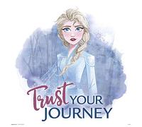 Grupo Erik Disney Frozen Trust your Journey Canvas Print, Multi-Colour, 30 x 30 cm