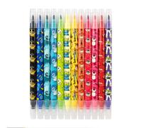 Grupo Erik Disney Pixar Set of 12 Erasable Colouring Pens - Gifts, Merch | Erasable Highlighters Pens, Dual Tip Markers for Kids & Adults: 1 for Colouring + 1 for Erasing | Disney Stationery Gifts