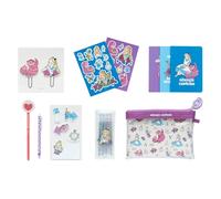 Grupo Erik Disney Stationery Set - Alice in Wonderland | Disney Pencil Case with A6 Notebooks, Highlighters, Sticky Notes, Paper Clips, Stickers, Pen, Pencil | Alice in Wonderland Gifts, Disney Gifts