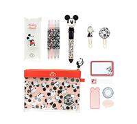 Grupo Erik Disney Stationery Set - Mickey Mouse Gifts, Merchandise | Pencil Case with Pen, Highlighter Set, Self Adhesive Notes, Paper Clips | Disney Cute Stationary Set, Merch