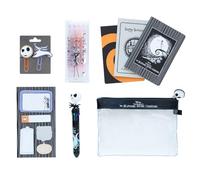Grupo Erik Disney Stationery Set - The Nightmare Before Christmas DIsney Gifts | Pencil Case with A6 Notebooks, Pen, Highlighter Set, Sticky Notes, Paper Clips